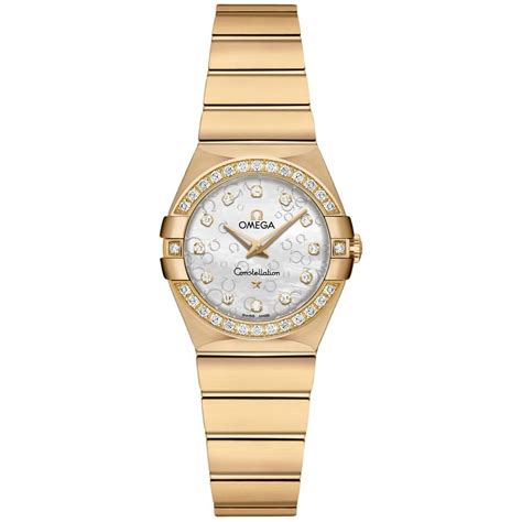 omega women's constellation diamond watch.